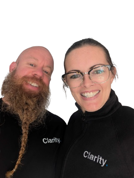 Chris and Jess Scott-Thomas, founders of Clarity.